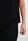 Naya Cut Out Hem T-Shirt, Black