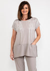 Naya Pocket Hem Print T-Shirt, Putty