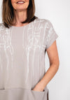 Naya Pocket Hem Print T-Shirt, Putty