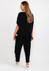 Naya Oversized Crochet Pullover, Black