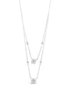 Absolute Layered Diamante Stone Necklace, Silver