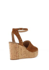 Nero Giardini Cork Wedge Sandals, Tobacco