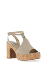 Nero Giardini Leather Platform Sandals, Beige