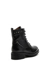 Nero Giardini Leather Flat Studded Detail Ankle Boot, Black