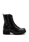 Nero Giardini Leather Chunky Heel Biker Boot, Black