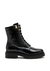 Nero Giardini Patent Leather Zip Detail Ankle Boot, Black