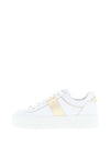 Nero Giardini Leather Gold Trim Trainers, White
