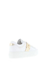 Nero Giardini Leather Gold Trim Trainers, White