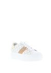 Nero Giardini Leather Logo Platform Trainers, White