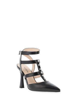 Nero Giardini Embellished Strap Court Shoes, Black