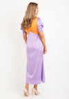 Never Fully Dressed Colour Block Maxi Dress, Lilac & Orange