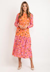 Never Fully Dressed Animal Print Maxi Dress, Pink & Orange