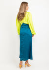 Never Fully Dressed Colour Block Maxi Dress, Lime & Blue