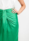 Never Fully Dressed Front Knot Waist Skirt, Green