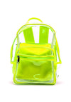 Zen Collection Neon Retro Clear Backpack, Green