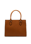 Zen Collection Pebbled Tote Bag, Brown