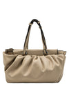 Zen Collection Small Ruched Pouch Shoulder Bag, Taupe