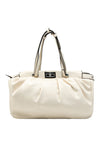 Zen Collection Small Ruched Pouch Shoulder Bag, Beige