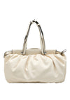 Zen Collection Small Ruched Pouch Shoulder Bag, Beige