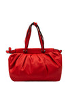 Zen Collection Small Ruched Pouch Shoulder Bag, Red