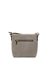 Zen Collection Faux Leather Quilted Cross Body Bag, Grey