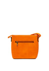 Zen Collection Faux Leather Quilted Cross Body Bag, Orange