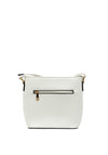 Zen Collection Faux Leather Quilted Cross Body Bag, White