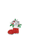 Newbridge Christmas Boot Coloured Stones Hanging Decoration