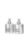 Newbridge Teddy Bear First Tooth & Curl Set, Silver