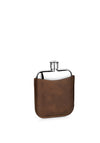 Newbridge Stainless Steel Hip Flask with Leather Sleeve
