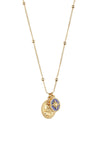 Newbridge Silverware Pendant with Lapis Lazuli Charm, Gold