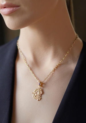 Newbridge Broken Compass Pendant, Gold
