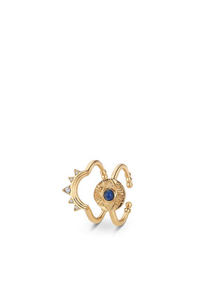Newbridge All Seeing Evil Eye Stacking Ring, Gold Size 60