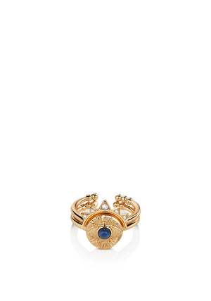 Newbridge All Seeing Evil Eye Stacking Ring, Gold Size 60