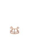 Newbridge Rose Goldplate With Clear Stones Ring, Rose Gold