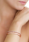 Newbridge Clear Stone Bangle, Rose Gold