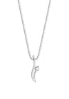 Newbridge Floral Clear Stone Pendant, Silver