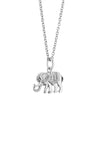 Newbridge Elephant Charm Necklace, Silver