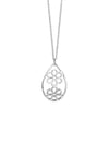 Newbridge Floral Pendant Necklace, Silver