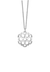 Newbridge Floral Charm Necklace, Silver
