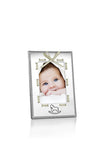 Newbridge White Ribbon Baby Frame 4x6, Silver
