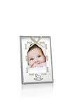 Newbridge White Ribbon Baby Frame 4x6, Silver