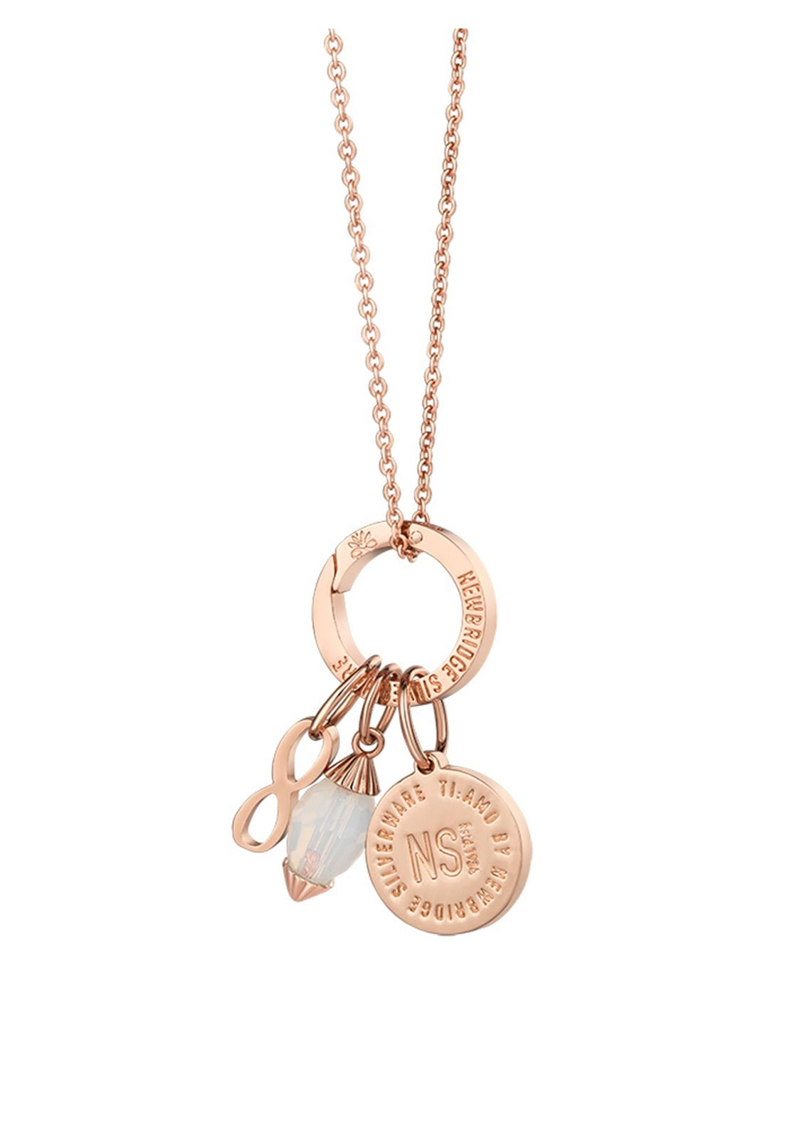 Newbridge October Birth Stone Pendant, Rose Gold