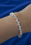 Newbridge Bracelet Clear Stones, Silver