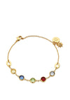 Newbridge Amy Colourful Stone Bracelet, Gold