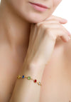 Newbridge Amy Colourful Stone Bracelet, Gold