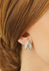 Newbridge Silverware Leaf Stud Earrings, Silver