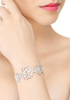 Newbridge Floral Bangle, Silver