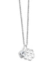 Newbridge Floral Silverplate Pendant Clear