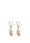 Newbridge Silverware Pink & Turquoise Earrings, Gold